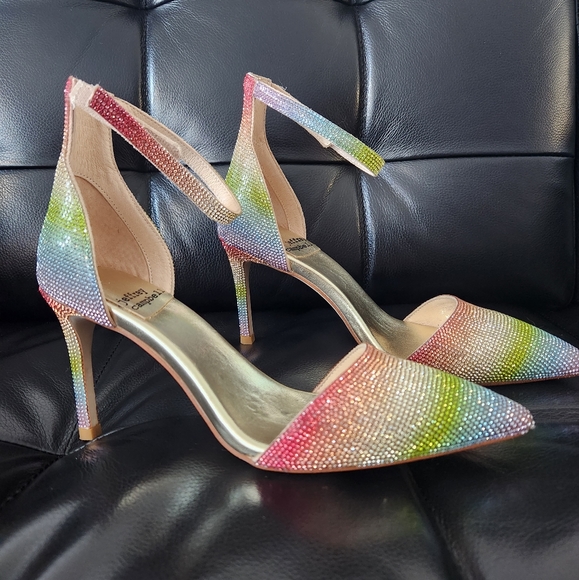 Jeffrey Campbell Soltair Rainbow Crystal Heels - Picture 2 of 5